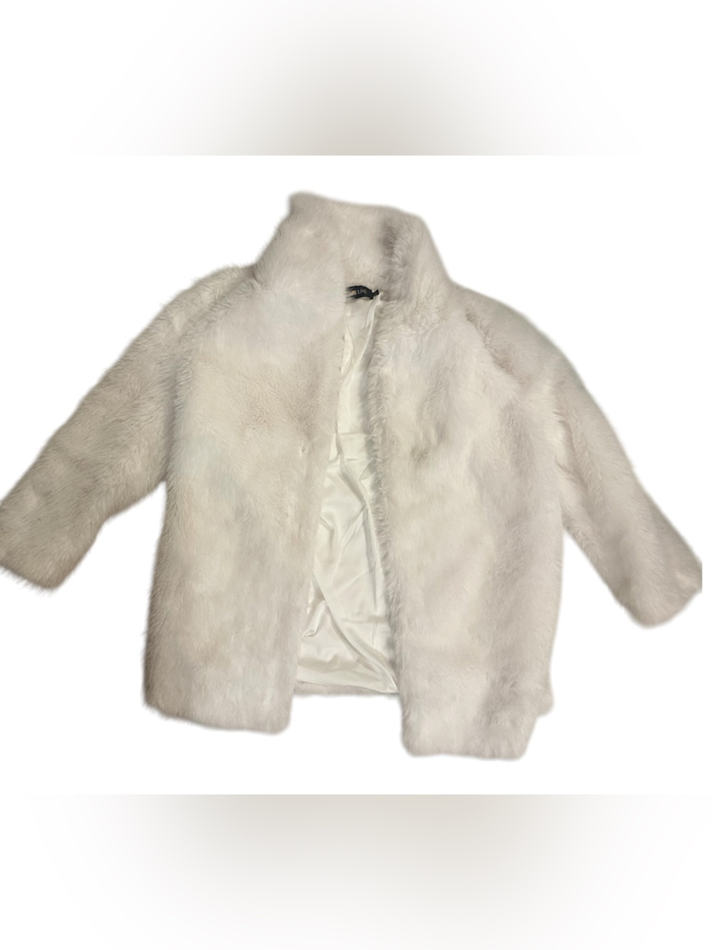 Fashion Nova Woman’s White Faux Fur Jacket